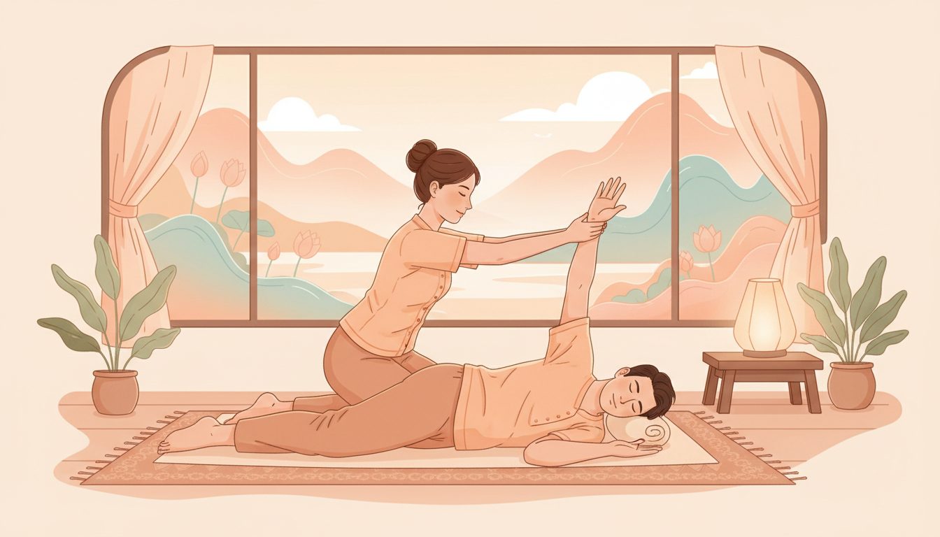 découvrez ce qu'est un massage thaïlandais, une technique traditionnelle alliant étirements et pressions, et explorez ses nombreux bienfaits pour le corps et l'esprit.