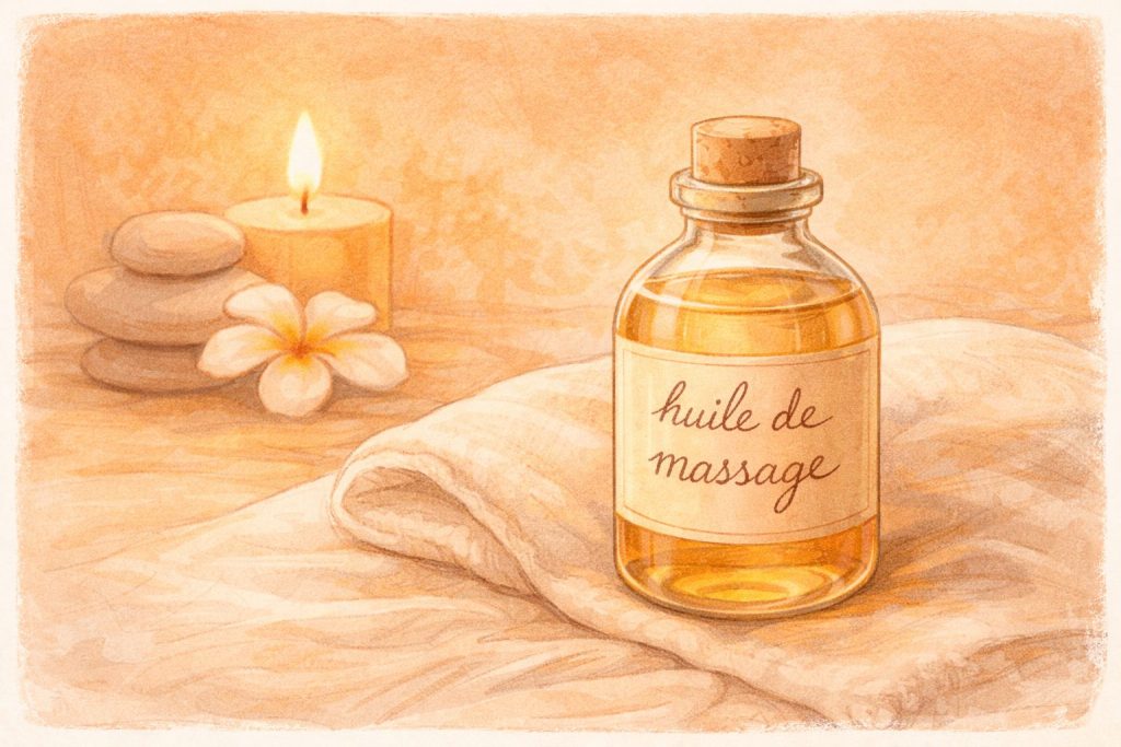 flacon huile de massage